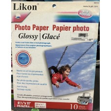 Likon glossy photo paper/8.5X11/10 sheets