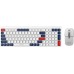 Havit KB830WB Dual-Mode Wireless 2.4Ghz + Bluetooth V5.1 keyboard and Mouse Combo Set_White