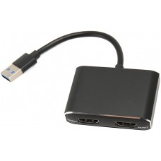 USB 3.0 to Dual for HDMI Adapter, 1920x1080P Monitor Display Adapter, 5Gbps USB C Splitter 2 Monitors Extended Display for PC Laptop, Plug and Play