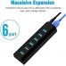 7-Port USB Powered 3.0 Hub, USB Extender USB Port Expander, USB hub for Laptop, Desktop PC, Flash Drives, Xbox, PS5, and More