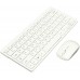 axGear Wireless Mini Keyboard Mouse Combo Cordless Slim Design for Desktop Laptop White