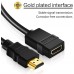 HDMI Extension Cable (10FT, 4K 60Hz HDMI Extender Cord, Male to Female Adapter, High Speed 18Gbps) - Compatible with Xbox, Roku, PS5 / PS4, Nintendo Switch, Laptop, Google Chromecast, Wii U