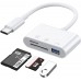 SD/Micro SD/USB3.0 Card Reader, USB-C to Micro SD SDXC SDHC USB3.0 OTG USB Memory Adapter TF Storage Type C for Galaxy, Huawei, Tablets, Laptop, MacBook