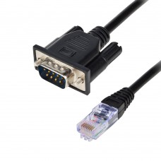 RJ45 to DB9, DB9 9-Pin Serial Port Male to RJ45 Cat5 Ethernet LAN Console Cable