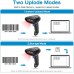 NETUM Bluetooth Barcode Scanner, Compatible with 2.4G Wireless & Bluetooth Function & Wired Connection, Connect Smart Phone, Tablet, PC, CCD Bar Code Reader Work with Windows, Mac,Android
