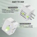 Universal International Power Travel Plug Adapter, 5 in 1 European Travel Plug Adapter W/ 3.5A 2xUSB-A and 2xUSB C Wall Charger and Worldwide AC Outlet for Europe USA UK AUS Asia Universal International Power Travel Plug Adapter, 5 in 1 European Travel Plug Adapter W/ 3.5A 2xUSB-A and 2xUSB C Wall Charger and Worldwide AC Outlet for Europe USA UK AUS Asia