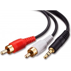 5FT 3.5MM STEREO (M) TO 2 RCA (M) CABLE
