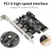 4 Ports PCI-E to USB 3.0 Expansion Card Interface USB 3.0 4-Port Express Card Desktop for Windows XP/7/8/10, Mini PCI-E USB 3.0 Hub Controller Adapter