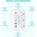 European Travel Plug Adapter with USB C, 6FT Extension Cord, US to Europe Plug Adapter with 3 Outlets 3 USB Ports for EU Spain France Germany Iceland Greece Travel