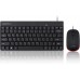 Perixx PERIDUO-212 Wired Mini Keyboard and Mouse Combo