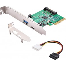 USB 3.1 PCIE Expansion Card 2 Port USB 3.1 Gen2 10Gbs Superspeed PCIE Expansion Card with Efficient Heat Dissipation Support Type A + Type C Ports for Windows XP/7/8/8.1/10