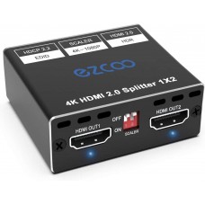 4K HDMI Splitter 1x2 HDR Dolby Vision Atmos - HDMI Down Scaler 4K to 1080P, EDID DIP Panel Switch,HDMI Splitter 1 in 2 Out 4K 60Hz 4:4:4 HDCP2.2, Firmware Upgrade,USB Power,Mini SP12H2 4K HDMI Splitter 1x2 HDR Dolby Vision Atmos - HDMI Down Scaler 4K to 1080P, EDID DIP Panel Switch,HDMI Splitter 1 in 2 Out 4K 60Hz 4:4:4 HDCP2.2, Firmware Upgrade,USB Power,Mini SP12H2