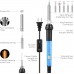 Soldering Iron Kit Electronics, 60W Soldering Welding Iron Tools with ON-Off Switch, 5pcs Soldering Iron Tips, Solder Sucker, Soldering Iron Stand, Tweezers, Solder Wire, Wire Cutter, PU Carry Bag