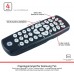 GE Universal Remote Control for Samsung, Vizio, LG, Sony, Sharp, Roku, Apple TV, RCA, Panasonic, Smart TVs, Streaming Players, Blu-ray, DVD, 4-Device, Black, 34708