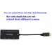 CABLEDECONN 4-in-1 Multi-Function Displayport to Hdmi/Dvi/Vga Adapter Cable with Micro USB Audio Output Male to Female Converter Supports 3 Monitors at The Same Time