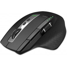 RAPOO Bluetooth Mouse for Laptop, Multi-Device Wireless Mouse Connect Up to 4 Devices, 4 Adjustable DPI, Rechargeable Ergonomic Mouse with Side Wheel, Laser Mouse for Computer Desktop, Black