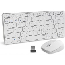 Wireless Keyboard and Mouse Combo, RAPOO Bluetooth Keyboard and Mouse Set, Protable Compact Keyboards and 1300 DPI Wireless Mouse for PC, Desktop, Notebook