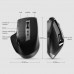 RAPOO Bluetooth Mouse for Laptop, Multi-Device Wireless Mouse Connect Up to 4 Devices, 4 Adjustable DPI, Rechargeable Ergonomic Mouse with Side Wheel, Laser Mouse for Computer Desktop, Black