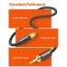 5FT VANAUX Toslink to Mini Toslink Optical Audio Cable 24K Gold-Plated Digital S/PDIF Fiber Optic Cables for Home Theater, Sound Bar,TVs/Amplifiers/Hi-Fi Systems - Black 