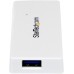StarTech.com ST4300MINU3W 4 Port USB 3.0 Hub – Built-in Cable – Compact – SuperSpeed – White – USB Splitter – USB Port Expander – USB 3 Hub