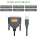 USB to DB25 Parallel (25 Pin) Printer Cable Adapter 6FT Male to Female Connector DB25 IEEE 1284 Converter for Old Printer Support Windows 7/8/10/11/Mac/Linux