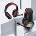 EKSA E1000 USB Gaming Headset for PC - Computer Headphones with Noise Canceling Mic & RGB Light, 7.1 Surround Stereo Sound, Over Ear Gaming Headphones for PC, PS4/PS5 Console, Laptop - Red/Open Box