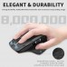 RAPOO Bluetooth Mouse for Laptop, Multi-Device Wireless Mouse Connect Up to 4 Devices, 4 Adjustable DPI, Rechargeable Ergonomic Mouse with Side Wheel, Laser Mouse for Computer Desktop, Black