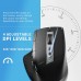 RAPOO Bluetooth Mouse for Laptop, Multi-Device Wireless Mouse Connect Up to 4 Devices, 4 Adjustable DPI, Rechargeable Ergonomic Mouse with Side Wheel, Laser Mouse for Computer Desktop, Black