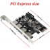 4 Ports PCI-E to USB 3.0 Expansion Card Interface USB 3.0 4-Port Express Card Desktop for Windows XP/7/8/10, Mini PCI-E USB 3.0 Hub Controller Adapter