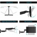 Suptek Gas Spring Single Arm Monitor Wall Mount for 13-32 Inch Screens - Full Motion Adjustable Arm Holds up to 22lbs, VESA 75x75/100x100mm Bracket Compatible with Computer Monitors, LCD Displays