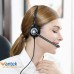 Wantek 2.5mm Telephone Headset Binaural with Noise Canceling Mic for Cisco Linksys SPA Grandstream Polycom Panasonic Zultys Siemens Gigaset Uniden AT&T Office IP and Cordless Dect Phones(