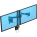 Mount-It! Dual Monitor Mount | Double Monitor Desk Stand | Fits 2 Computer Screens 13-27" | C-Clamp and Grommet Base | Heavy Duty Full Motion Arms | VESA 75 100 Compatible