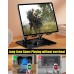 360° Rotating Tablet Desk Stand Holder with USB Cooler，Carbon Steel Frame Dual Rod Mount Support