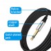 15" 1/4 Inch Instrument Cable with 6.33mm Straight TS Jack Nylon Braided Studio Cord
