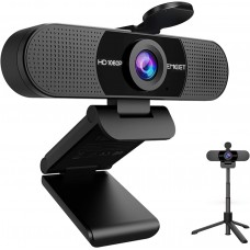 Webcam with Tripod, 1080p Webcam with Microphone, Adjustable Height Mini Tripod, C960 Web Camera with Privacy Cover, Plug & Play Webcam with Stand for Zoom/Skype/YouTube/FaceTime
