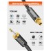 5FT VANAUX Toslink to Mini Toslink Optical Audio Cable 24K Gold-Plated Digital S/PDIF Fiber Optic Cables for Home Theater, Sound Bar,TVs/Amplifiers/Hi-Fi Systems - Black 