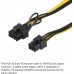 PCIe 6 Pin Male to 8 Pin (6+2) Male