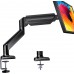 ErGear Single Monitor Arm for 13-34 inch Screens, Adjustable Pneumatic Spring Monitor Mount Holds up to 22 lbs, Computer Monitor Stand with VESA Mount, C-Clamp & Grommet Base, Max VESA 100x100mm