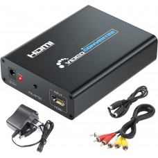 HDMI to S-Video Converter, SUNNATCH HDMI to Svideo RCA Converter, HDMI to Composite AV CVBS Audio Video Converter Adapter/no cables