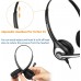Wantek 2.5mm Telephone Headset Binaural with Noise Canceling Mic for Cisco Linksys SPA Grandstream Polycom Panasonic Zultys Siemens Gigaset Uniden AT&T Office IP and Cordless Dect Phones(