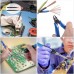 Soldering Iron Kit Electronics, 60W Soldering Welding Iron Tools with ON-Off Switch, 5pcs Soldering Iron Tips, Solder Sucker, Soldering Iron Stand, Tweezers, Solder Wire, Wire Cutter, PU Carry Bag