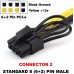 PCIe 6 Pin Male to 8 Pin (6+2) Male