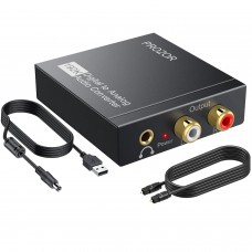 PROZOR 192KHz Digital to Analog Converter DAC Digital SPDIF Toslink to Analog Stereo Audio L/R Converter Adapter with Optical Cable for PS3 HD DVD PS4 Home Cinema Systems AV Amps Apple TV PROZOR 192KHz Digital to Analog Converter DAC Digital SPDIF Toslink to Analog Stereo Audio L/R Converter Adapter with Optical Cable for PS3 HD DVD PS4 Home Cinema Systems AV Amps Apple TV