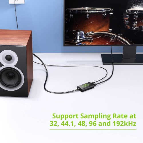 LiNKFOR Convertisseur Audio SPDIF Coaxial/Optique 192kHz - Support LPCM, DTS, Dolby AC3