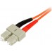 StarTech 50FIBLCSC5 5m Fiber Optic Cable - Multimode Duplex 50/125 - LSZH - LC/SC - OM2 - LC to SC Fiber Patch Cable