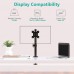 Single Monitor Mount, Single Desk Monitor Stand, Single Monitor Arm Holds Screen Up to 32inch, 22lbs, Fully Adjustable Mount Designed for Home Office Application(M001S), Black