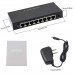 YuLinca 10 Port Mini PoE Switch with 8 Ports PoE+, 2 Fast Ethernet Uplink, 10/100Mbps, 120W 802.3af/at PoE