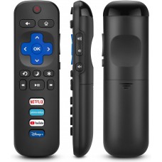 Replacement Remote for TCL Roku TV, Compatible with Hisense Insignia Sharp RCA Sanyo Westinghouse Roku TV Remote, with Buttons for Netflix, YouTube, Dis+, Prime Video