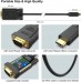 6FT USB C to VGA Cable, USB Type-C to VGA Cable [Thunderbolt 3/4 Compatible] with iPhone 15 Pro/Max, MacBook Pro/Air 2023, iPad Pro, iMac, S23, XPS 17, Surface Book 3 and More