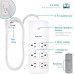 Philips 6 Outlet Smart Surge Protector, 4 Ft Braided Cord, Individual Control, 1080 Joule, Compatible with Alexa, Google Home, Bluetooth Set Up, No Hub Required, ETL Listed, White